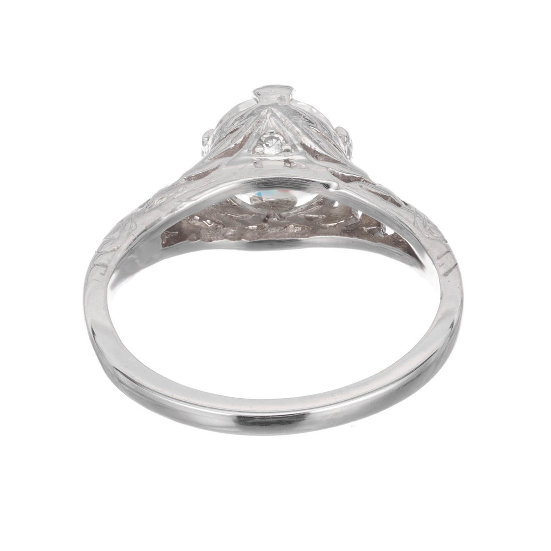 EGL Certified 1.10 Carat Diamond Platinum Engagement Ring – image 4