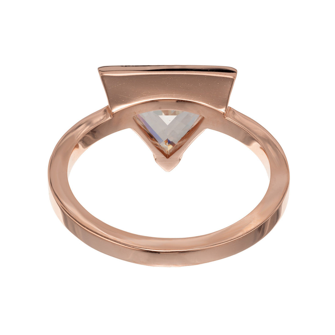 Peter Suchy 2.12 Carat Diamond Rose Gold Modern Triangle Engagement Ring – image 5