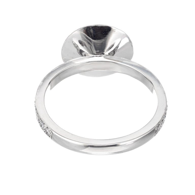 Peter Suchy GIA Certified 1.46 Carat Diamond Platinum Halo Engagement Ring – image 4