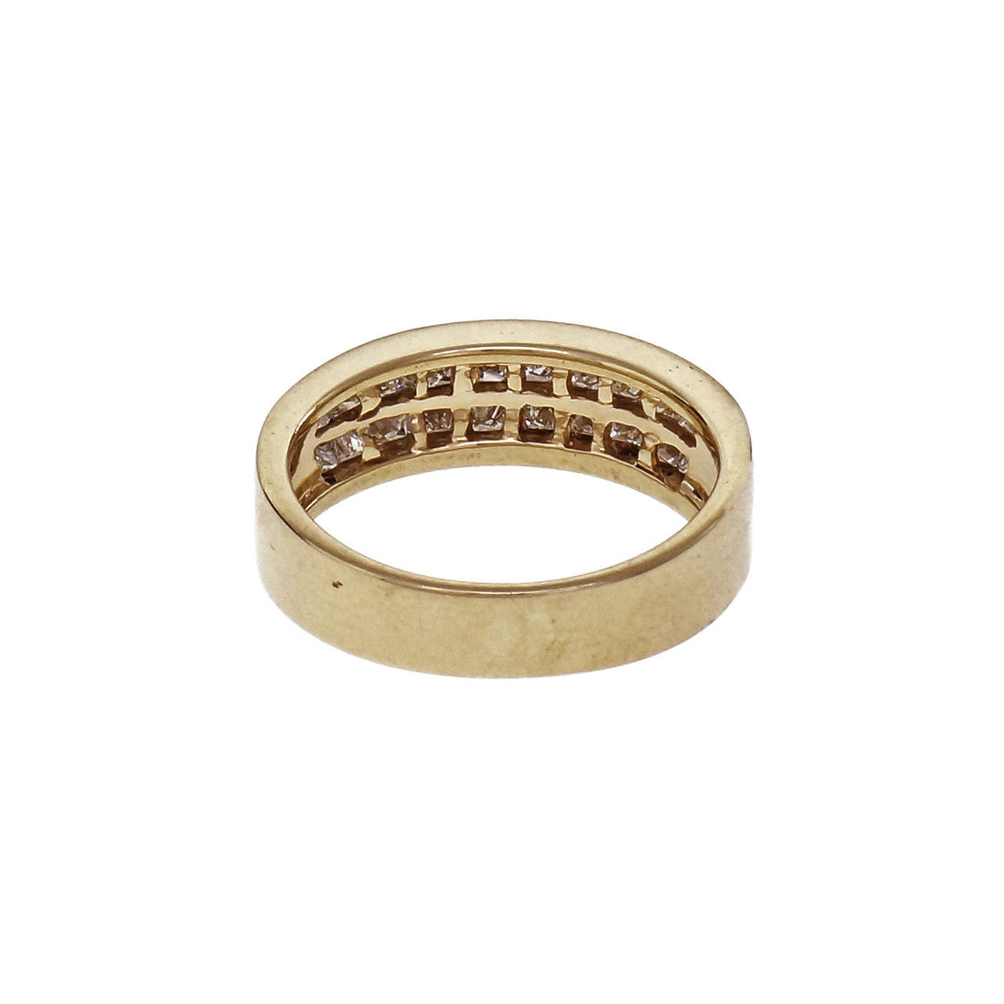 Invisible Set 2 Row Diamond Band 1.11ct 14k Gold – image 4