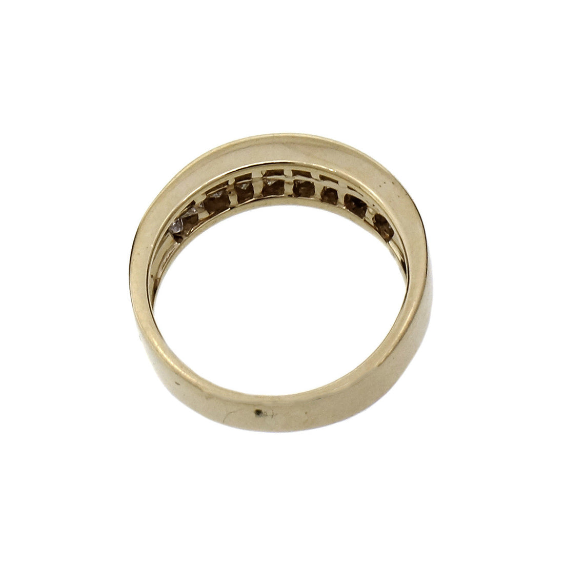 Invisible Set 2 Row Diamond Band 1.11ct 14k Gold – image 5