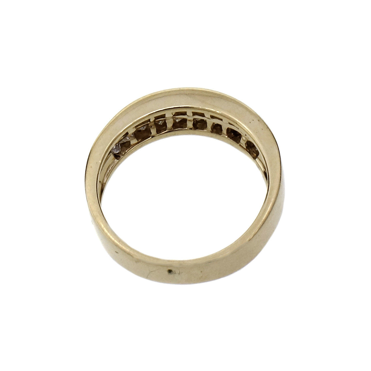 Invisible Set 2 Row Diamond Band 1.11ct 14k Gold – image 5