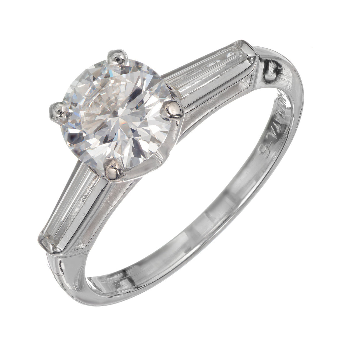 GIA Certified 1.07 Carat Diamond Platinum Engagement Ring