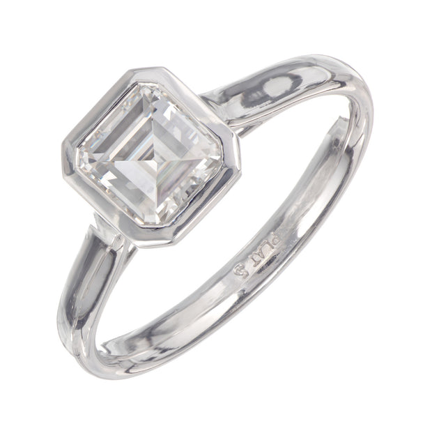 Peter Suchy GIA Certified 1.05 Carat Diamond Platinum Engagement Ring