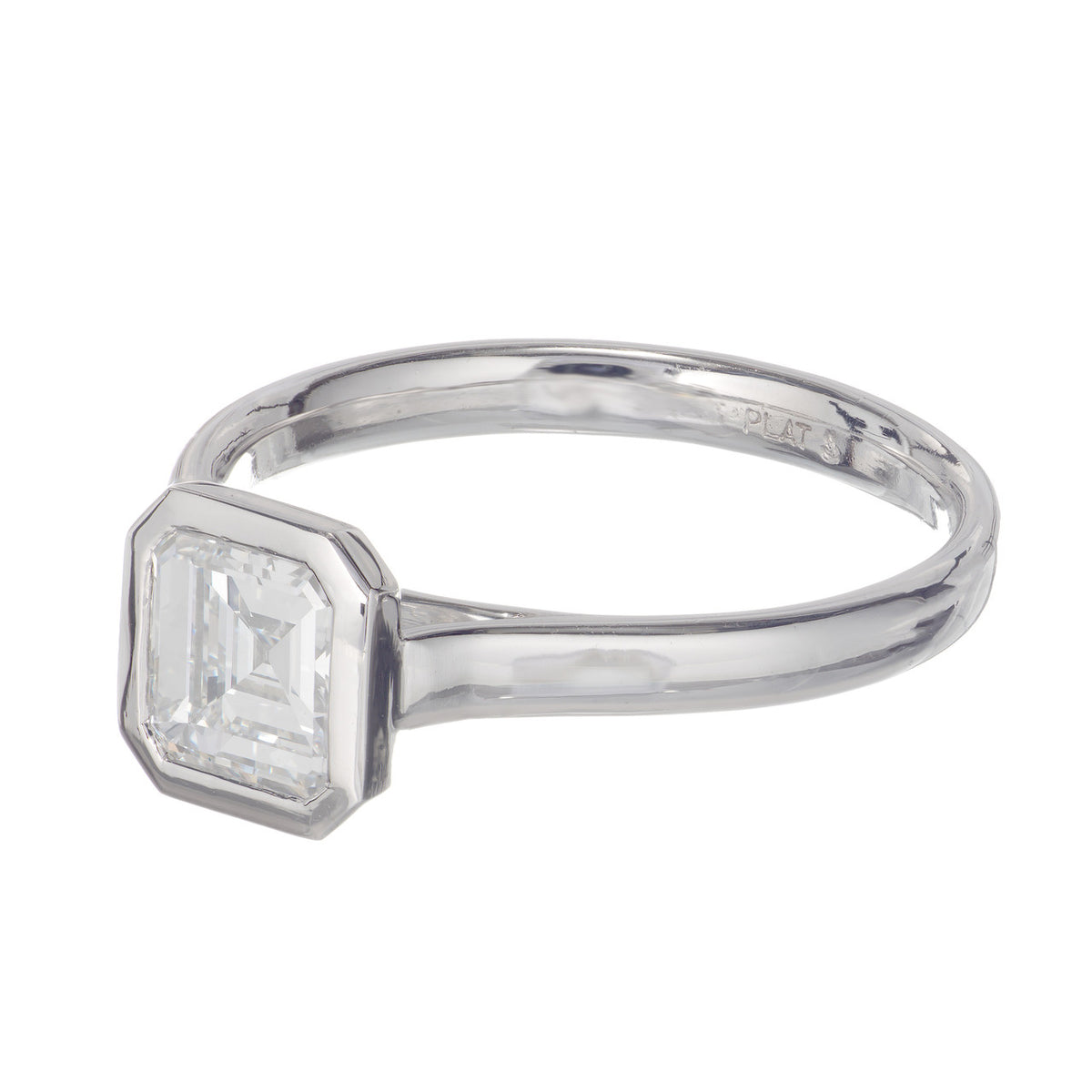 Peter Suchy GIA Certified 1.05 Carat Diamond Platinum Engagement Ring – image 3