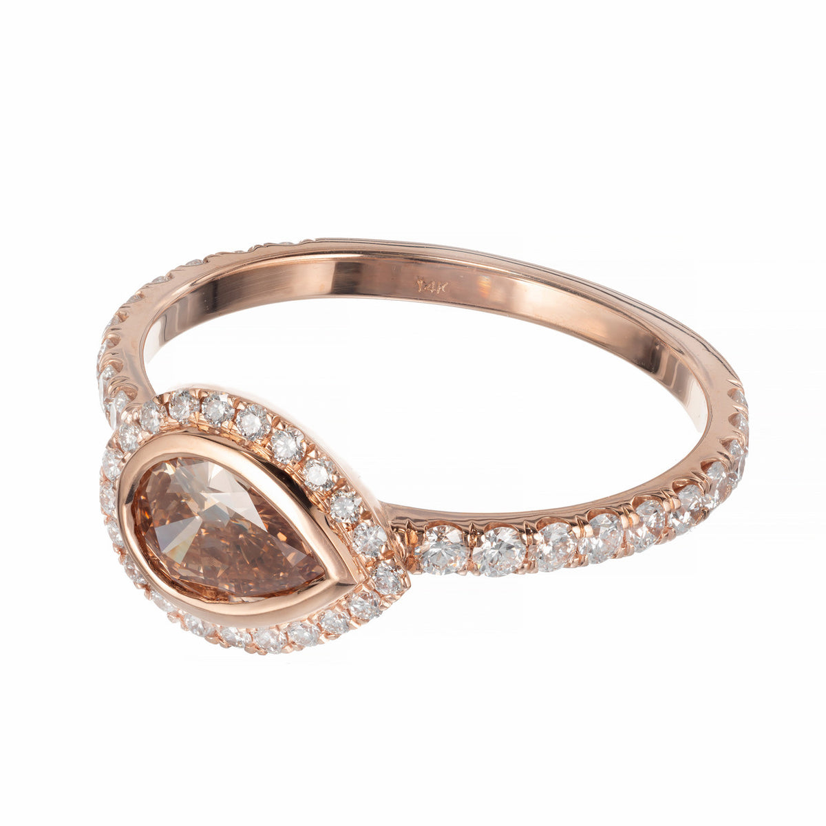 Peter Suchy GIA Certified .51 Carat Diamond 14k Rose Gold Engagement Ring – image 2