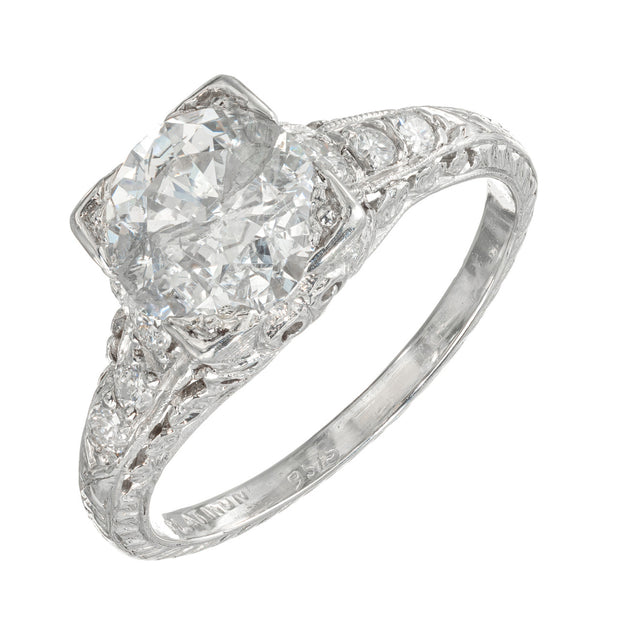 EGL Certified 1.56 Carat Diamond Platinum Ring