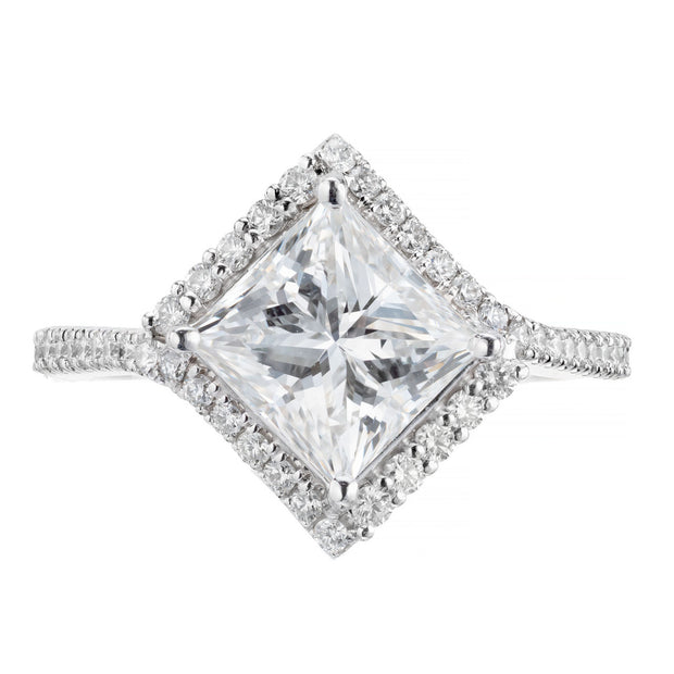 Peter Suchy GIA Certified 1.95 Carat Diamond Platinum Engagement Ring