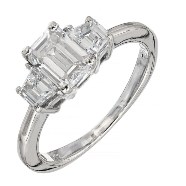 GIA Certified 1.02 Carat Diamond 18k White Gold Engagement Ring
