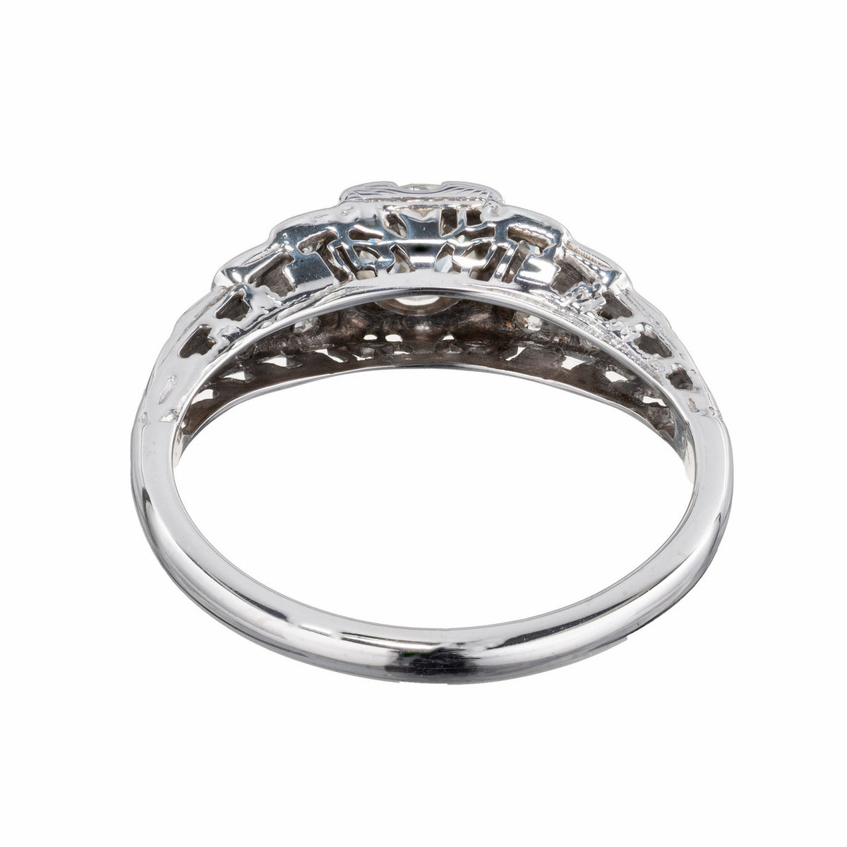 EGL Certified .40 Carat Diamond White Gold Engagement Ring – image 5