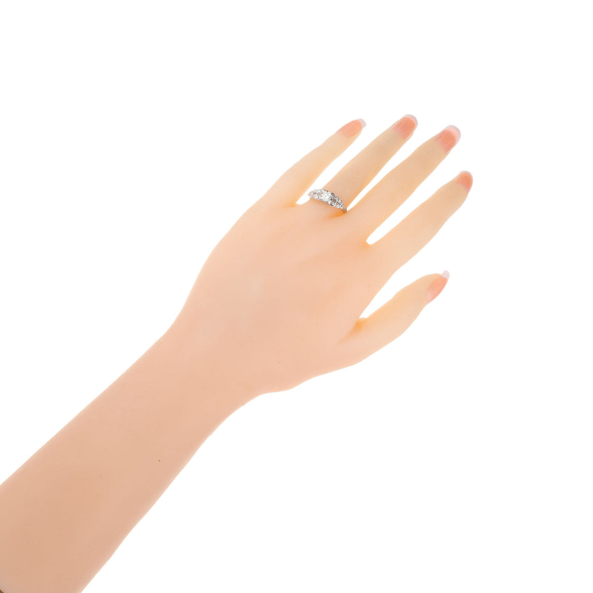EGL Certified .40 Carat Diamond White Gold Engagement Ring – image 7