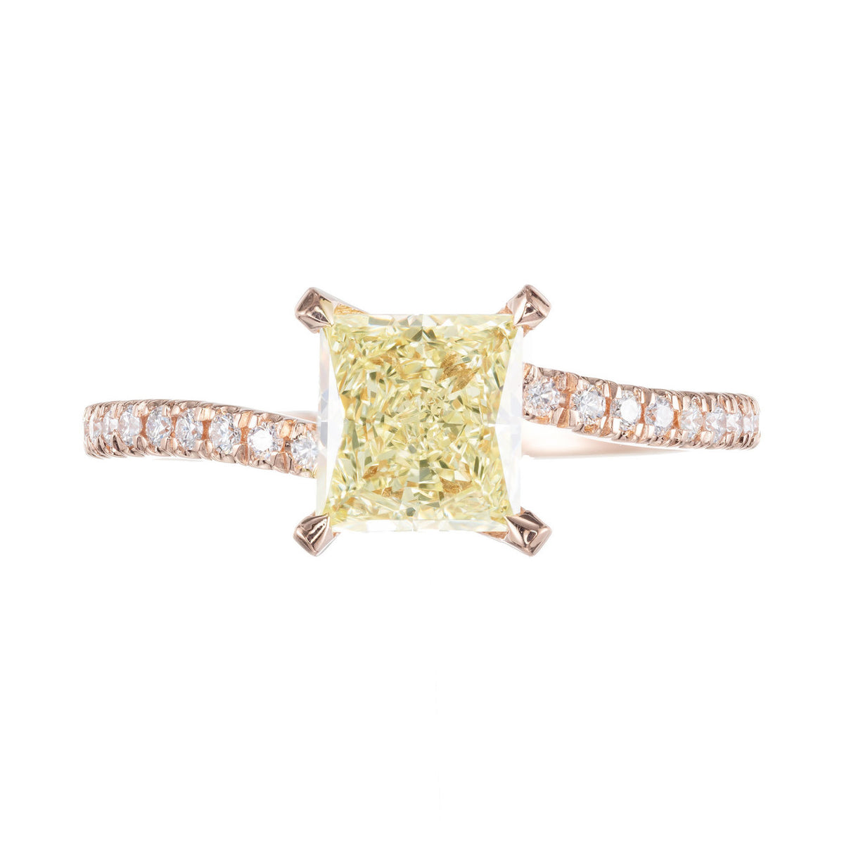 Peter Suchy GIA Certified 1.08 Carat Diamond Rose Gold Engagement Ring