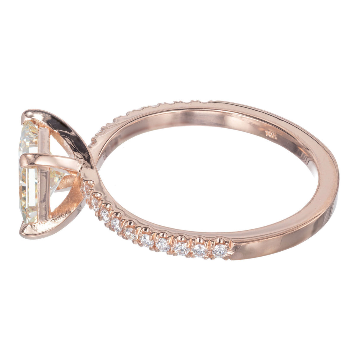 Peter Suchy GIA Certified 1.08 Carat Diamond Rose Gold Engagement Ring – image 4