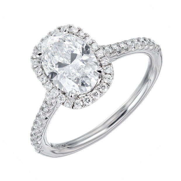 Peter Suchy GIA Certified 1.51ct Diamond Platinum Engagement Ring
