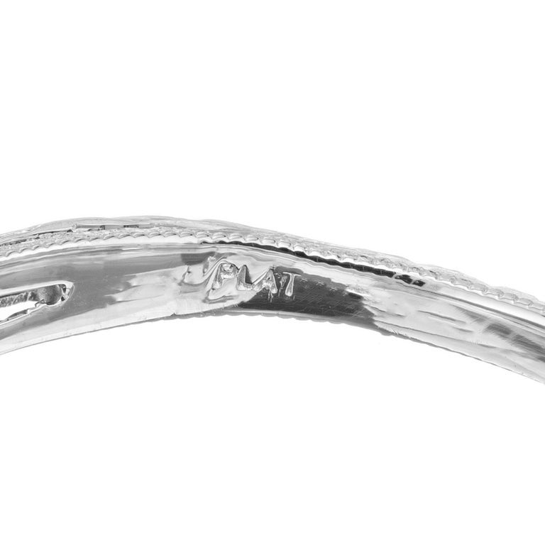 EGL Certified .63 Carat Diamond Platinum Engagement Ring – image 6