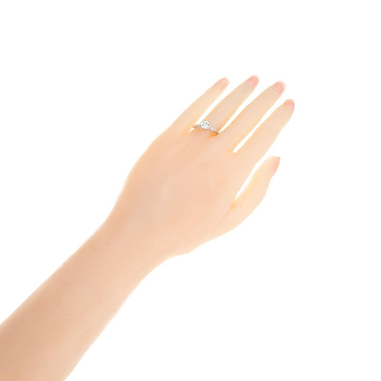 EGL Certified .63 Carat Diamond Platinum Engagement Ring – image 7