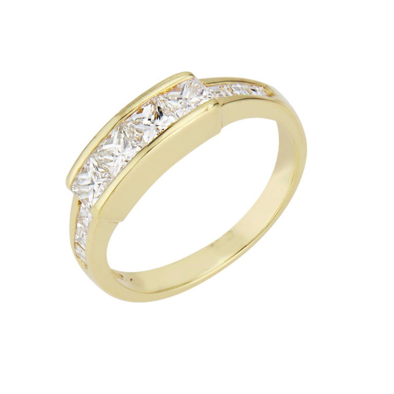 .84 Carat Diamond Yellow Gold Channel Set Wedding Band Ring – image 5
