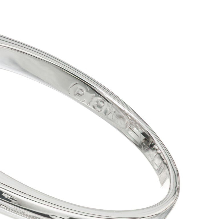 EGL Certified .81 Carat Diamond White Gold Cocktail Cluster Ring – image 6