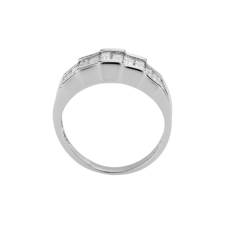 1.01 Carat Baguette Diamond Platinum Band Ring – image 4