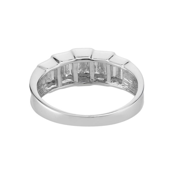 1.01 Carat Baguette Diamond Platinum Band Ring – image 5