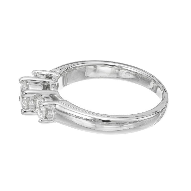 .65 Carat Diamond White Gold Three Stone Engagement Ring – image 4