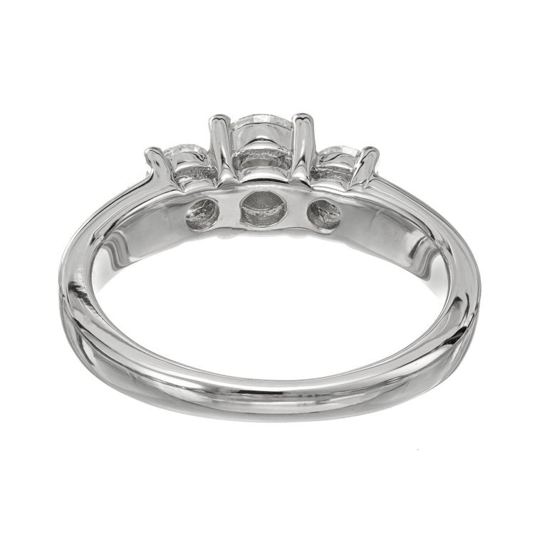 .65 Carat Diamond White Gold Three Stone Engagement Ring – image 5