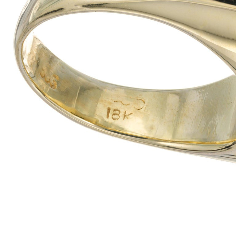 GIA Certified Natural Jadeite Jade Gold Saddle Ring – image 6