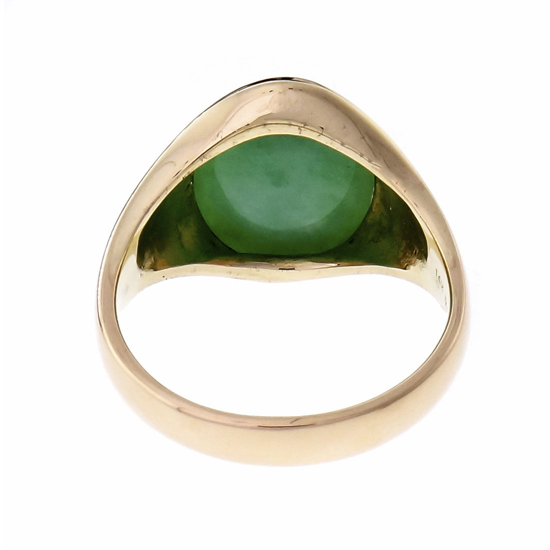 Men’s Or Ladies Natural Jadeite Jade Ring GIA Certified 14k Gold – image 4