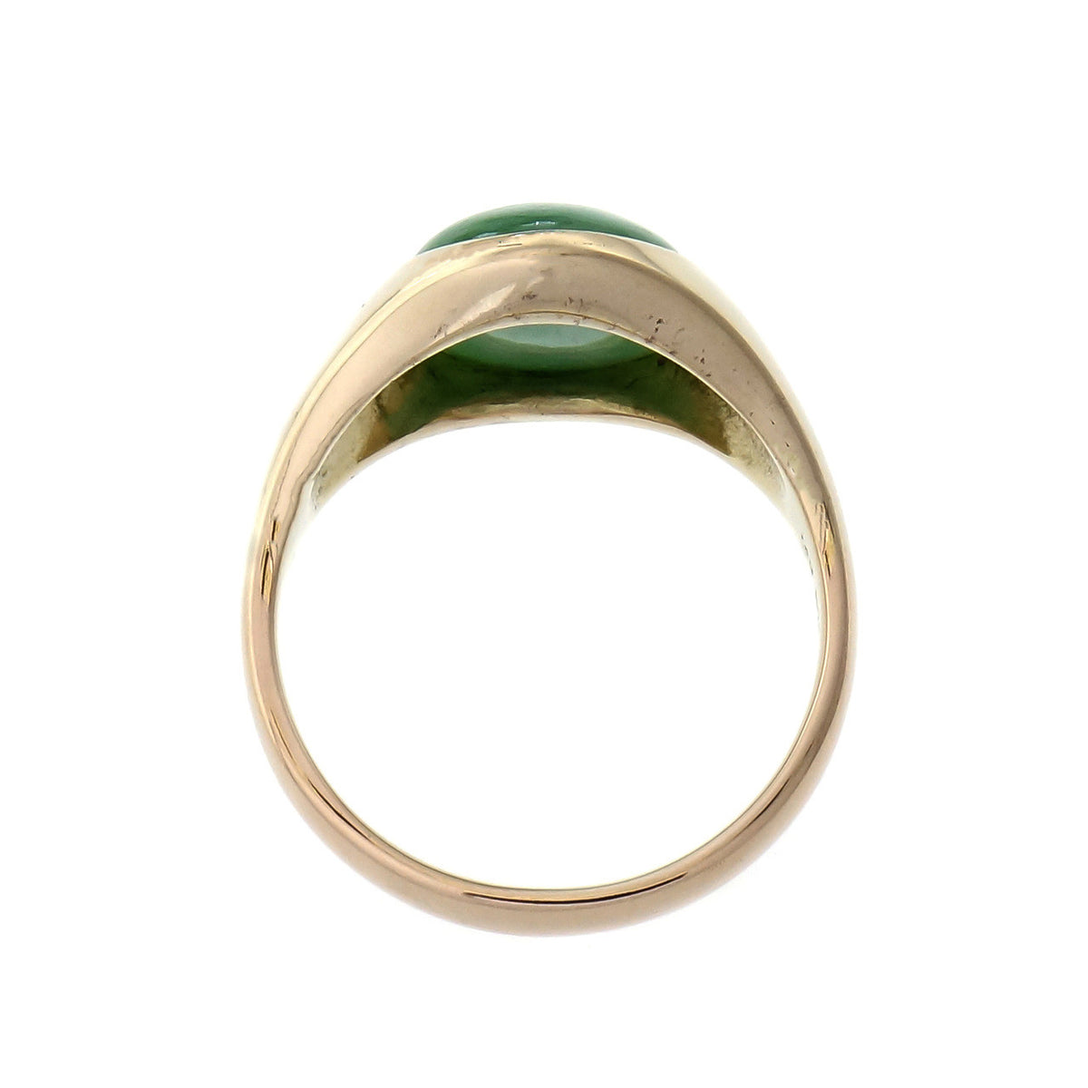 Men’s Or Ladies Natural Jadeite Jade Ring GIA Certified 14k Gold – image 5