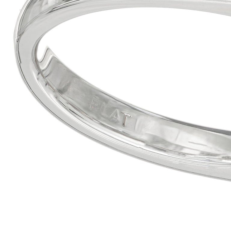 Peter Suchy GIA Certified 6.56 White Sapphire Diamond Platinum Engagement Ring – image 7