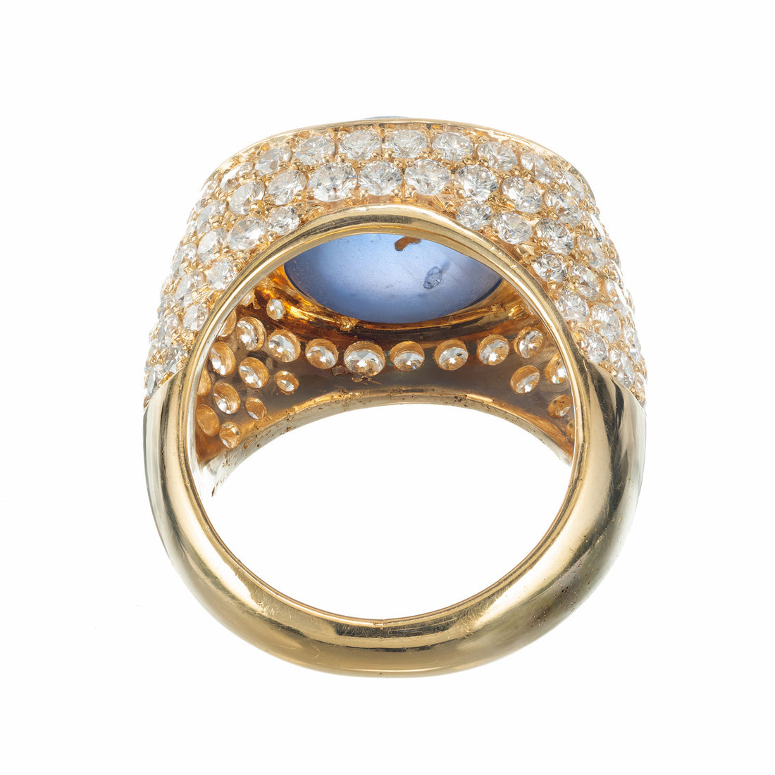 OLD LISTING David Webb 14.4 Carat Star Sapphire Diamond 18k Yellow Gold Ring – image 4