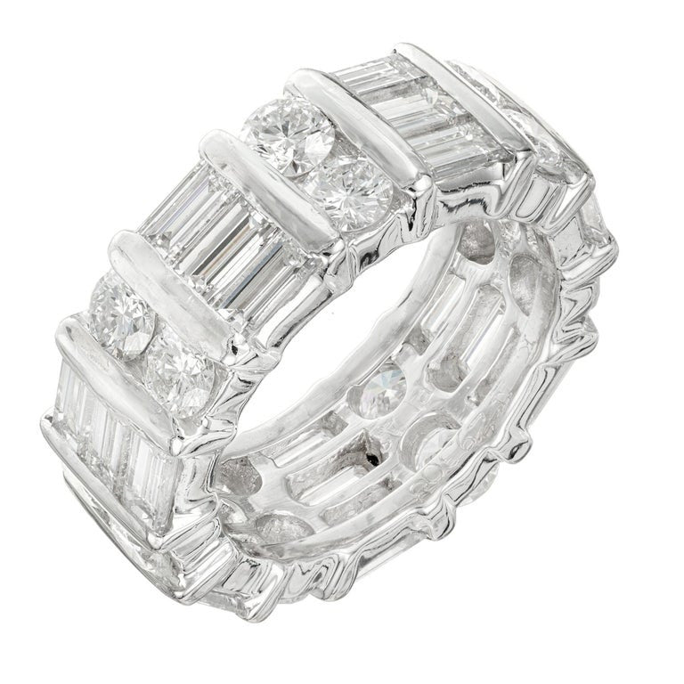 Kwiat 2.10 Carat Round Baguette Diamond Platinum Wedding Band Ring