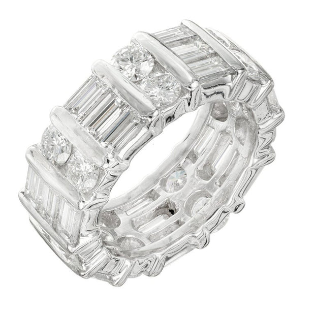 Kwiat 2.10 Carat Round Baguette Diamond Platinum Wedding Band Ring