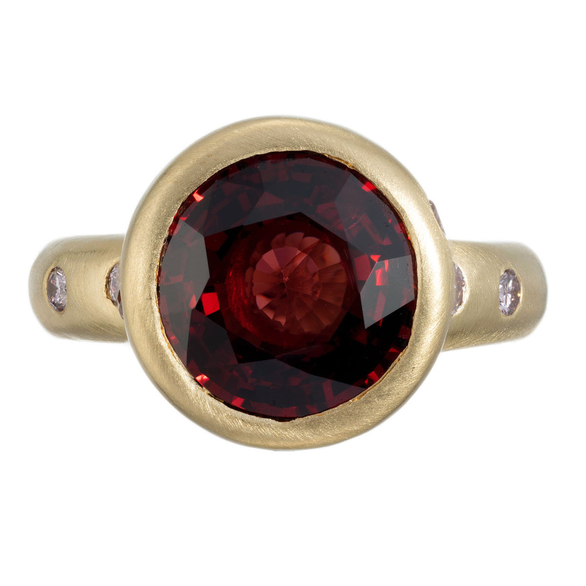 Robin Rotenier GIA Certified 4.64 Spinel Pink Diamond Yellow Gold Cocktail Ring – image 2