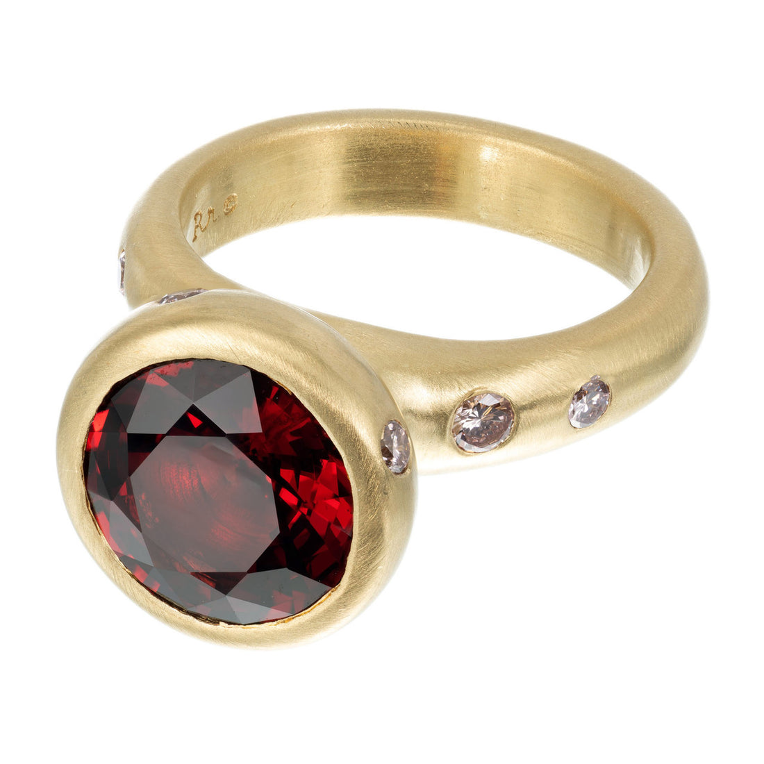 Robin Rotenier GIA Certified 4.64 Spinel Pink Diamond Yellow Gold Cocktail Ring – image 3
