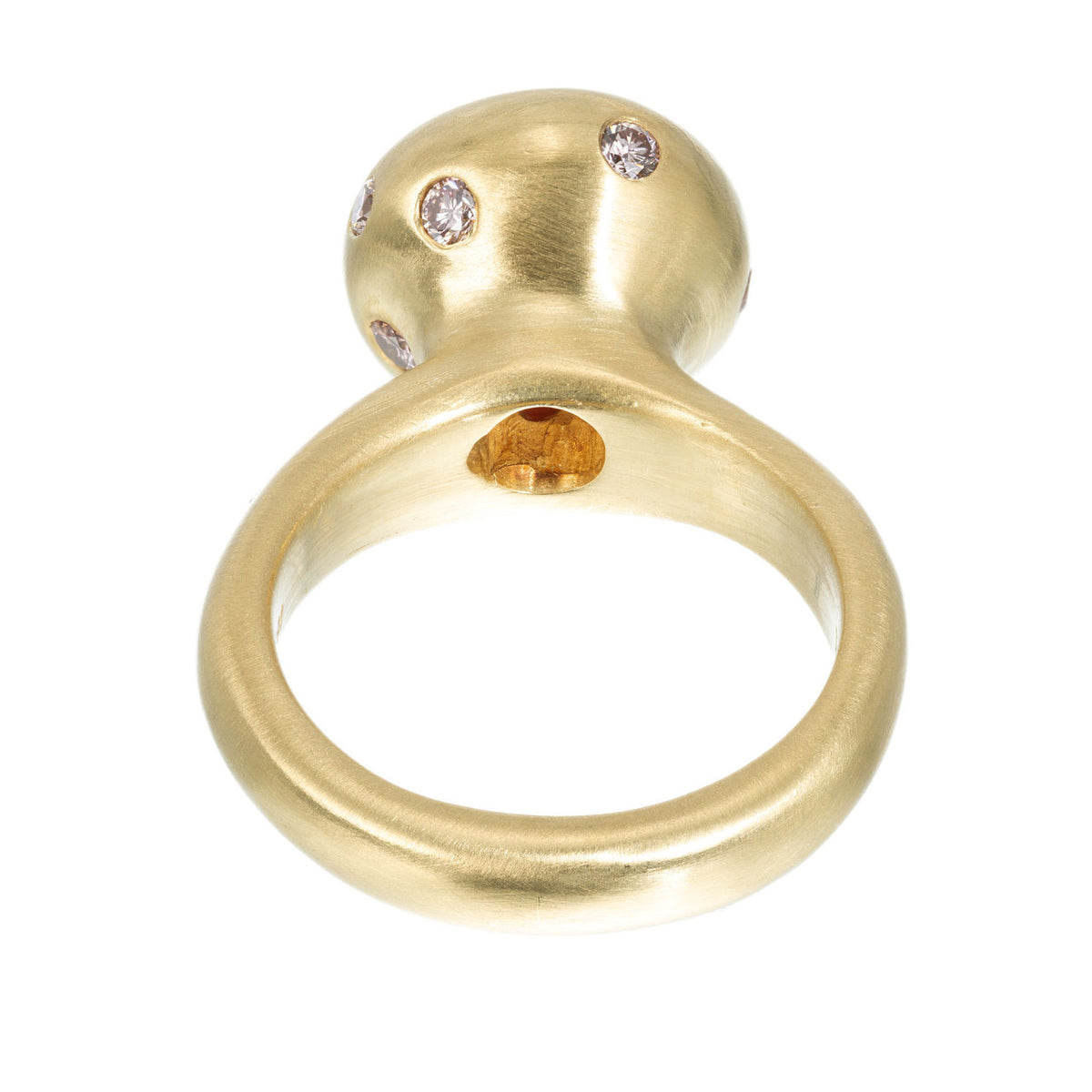 Robin Rotenier GIA Certified 4.64 Spinel Pink Diamond Yellow Gold Cocktail Ring – image 5