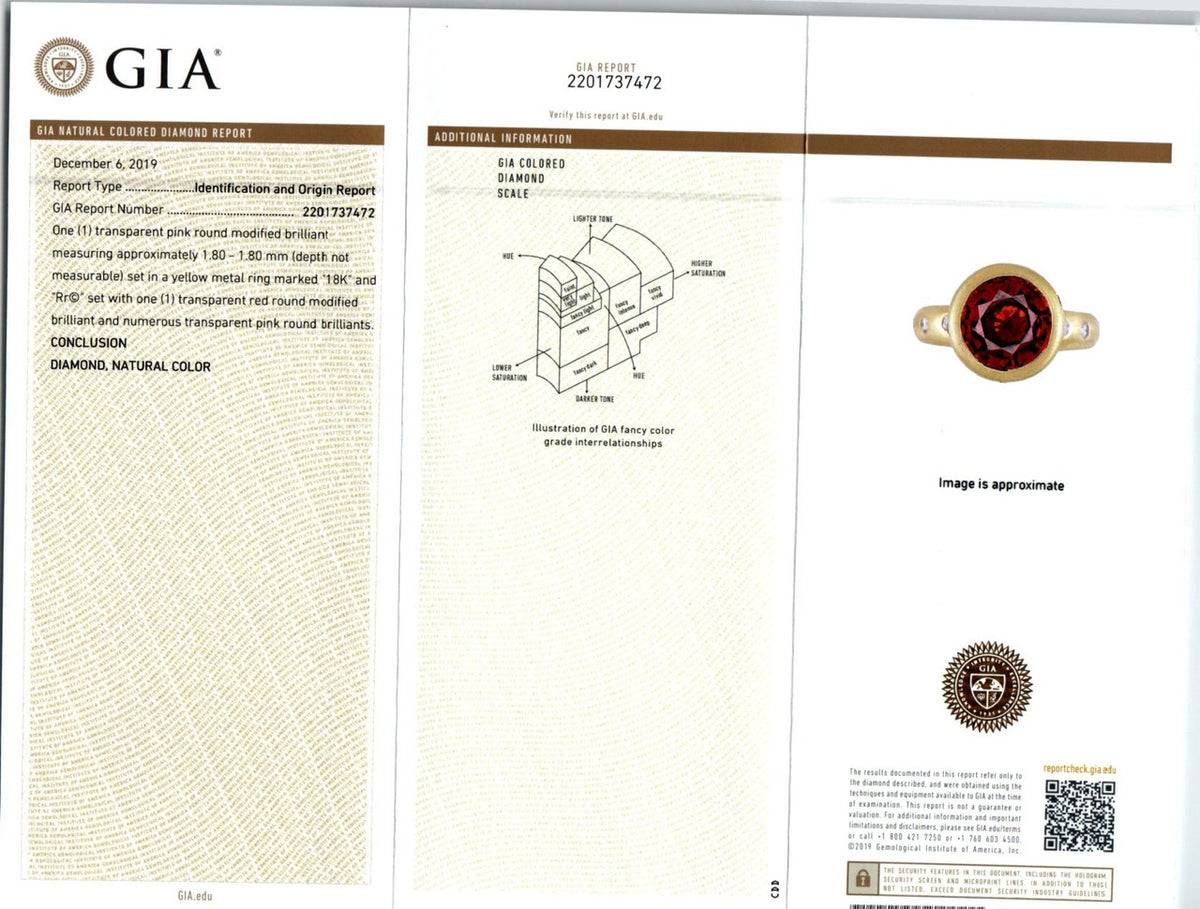 Robin Rotenier GIA Certified 4.64 Spinel Pink Diamond Yellow Gold Cocktail Ring – image 10