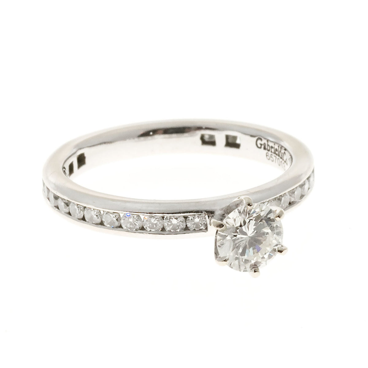 Engagement Gabriel 3944 18k White Gold Diamond Ring .50ct – image 4