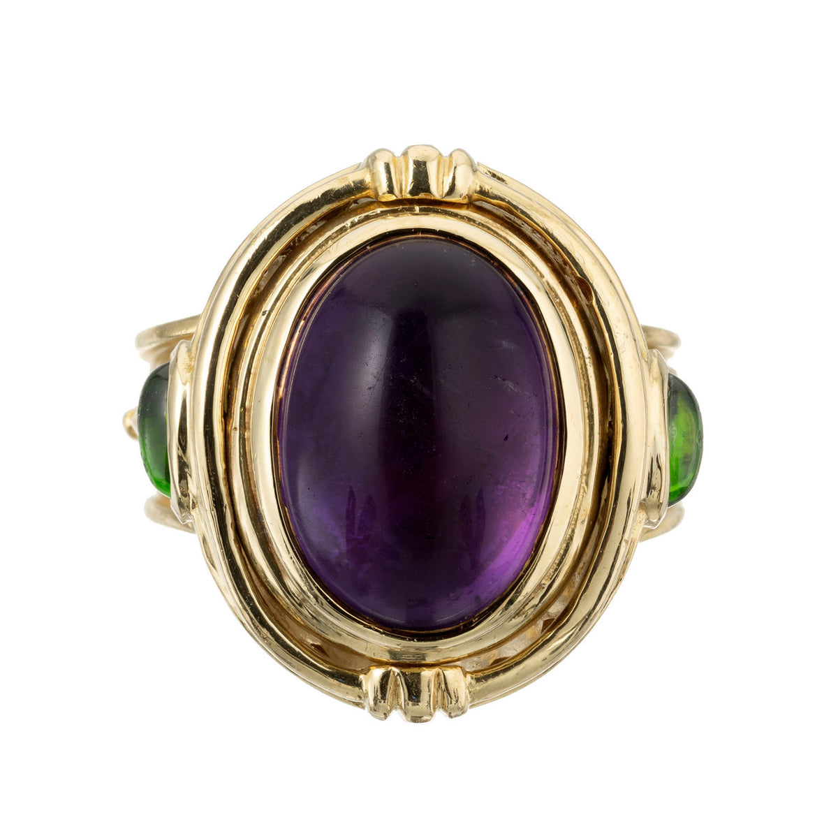 Seidengang Amethyst Tourmaline Gold Flip Ring