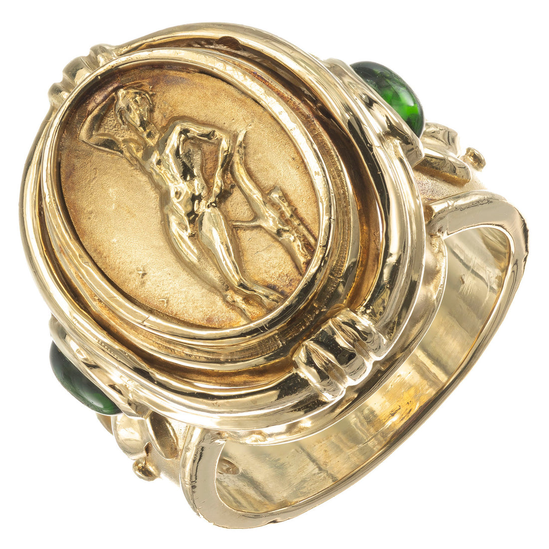 Seidengang Amethyst Tourmaline Gold Flip Ring – image 3