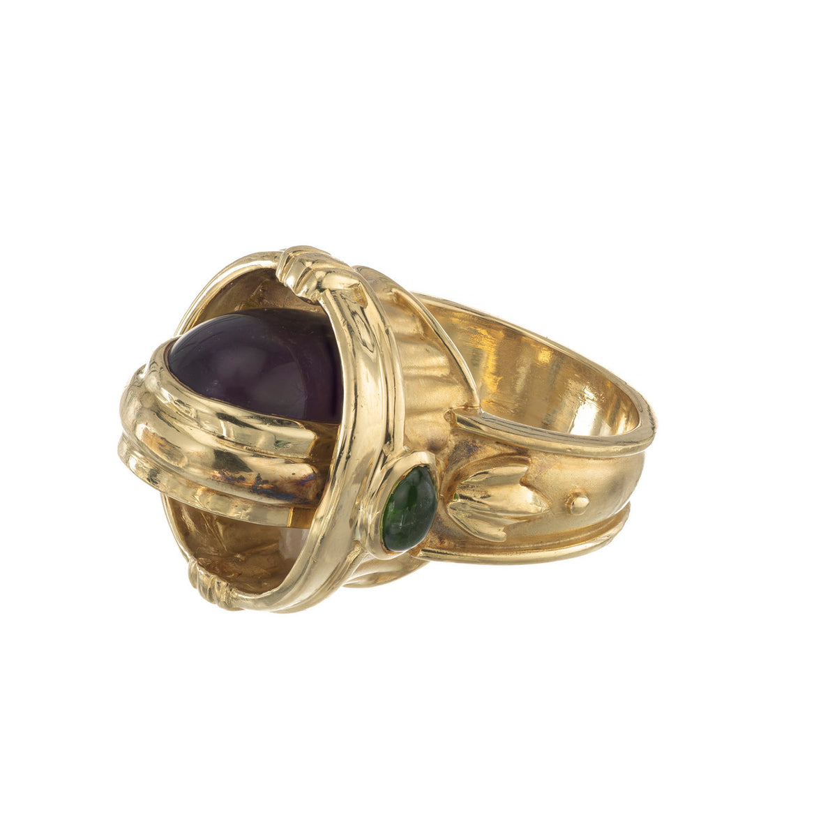 Seidengang Amethyst Tourmaline Gold Flip Ring – image 8