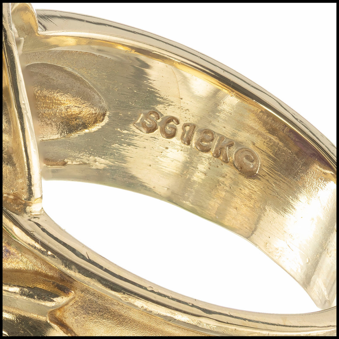 Seidengang Amethyst Tourmaline Gold Flip Ring – image 5
