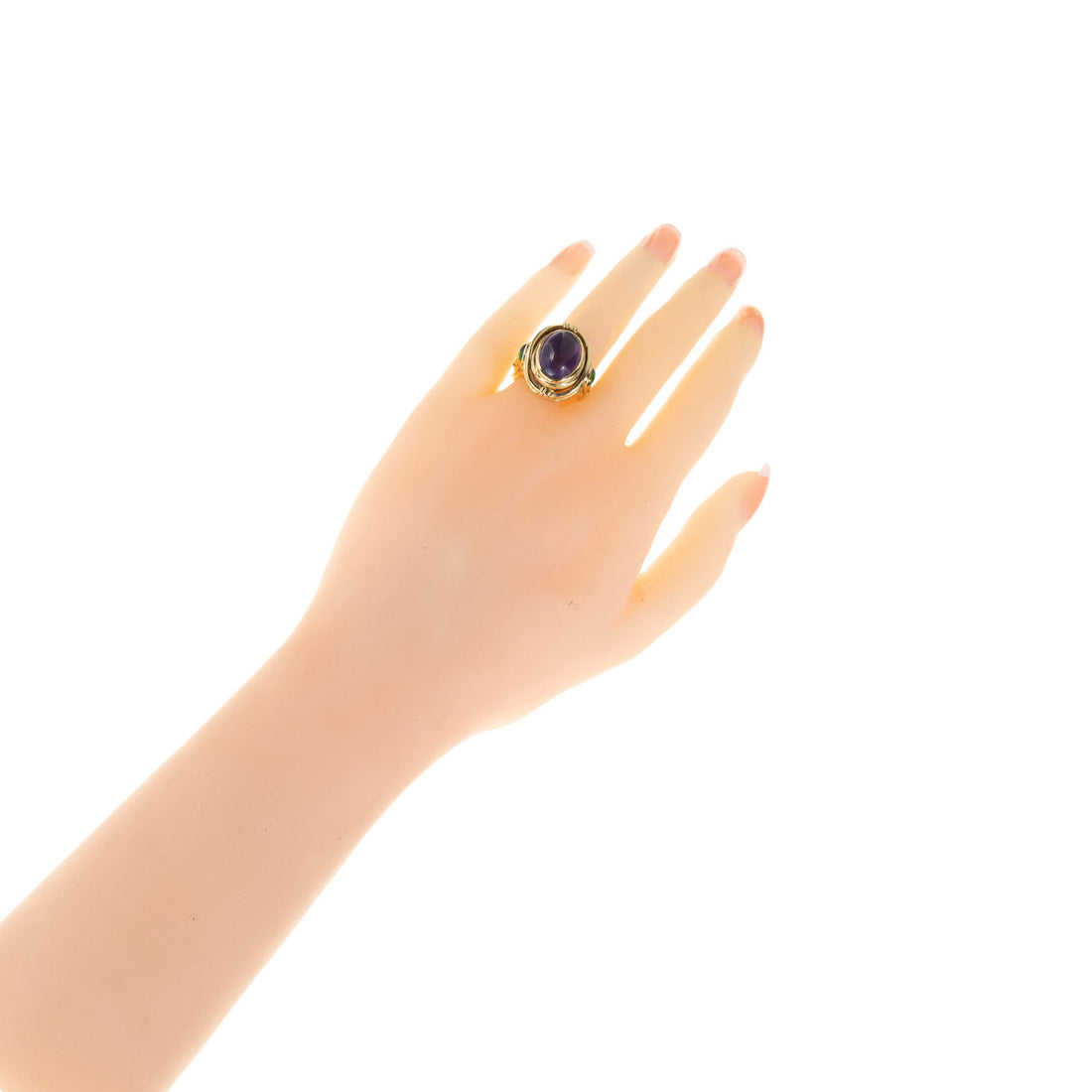 Seidengang Amethyst Tourmaline Gold Flip Ring – image 4