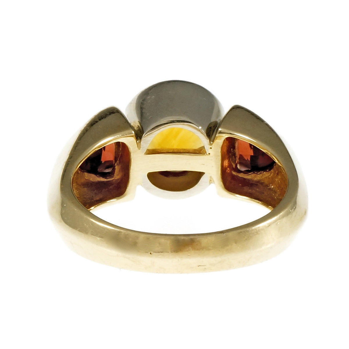 Estate Citrine Garnet Ring 14k Yellow and White Gold – image 7