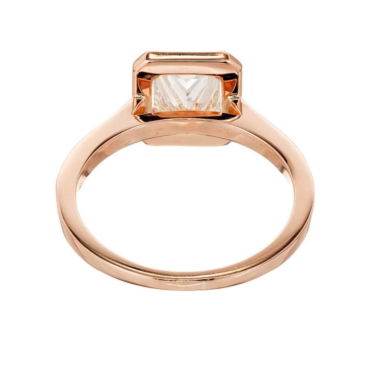GIA Certified Peter Suchy 1.00 Carat Diamond Halo Rose Gold Engagement Ring – image 7
