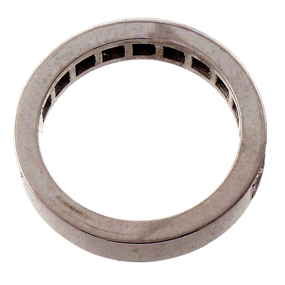 Peter Suchy Platinum Half Way .50ct 3.9mm Wide Wedding Band Ring – image 4