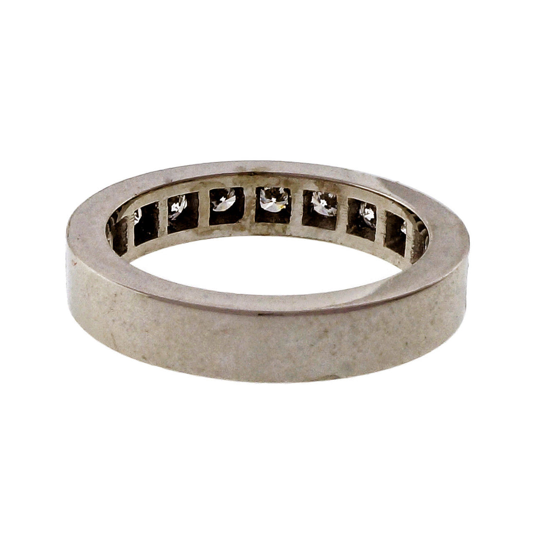 Peter Suchy Platinum Half Way .50ct 3.9mm Wide Wedding Band Ring – image 5