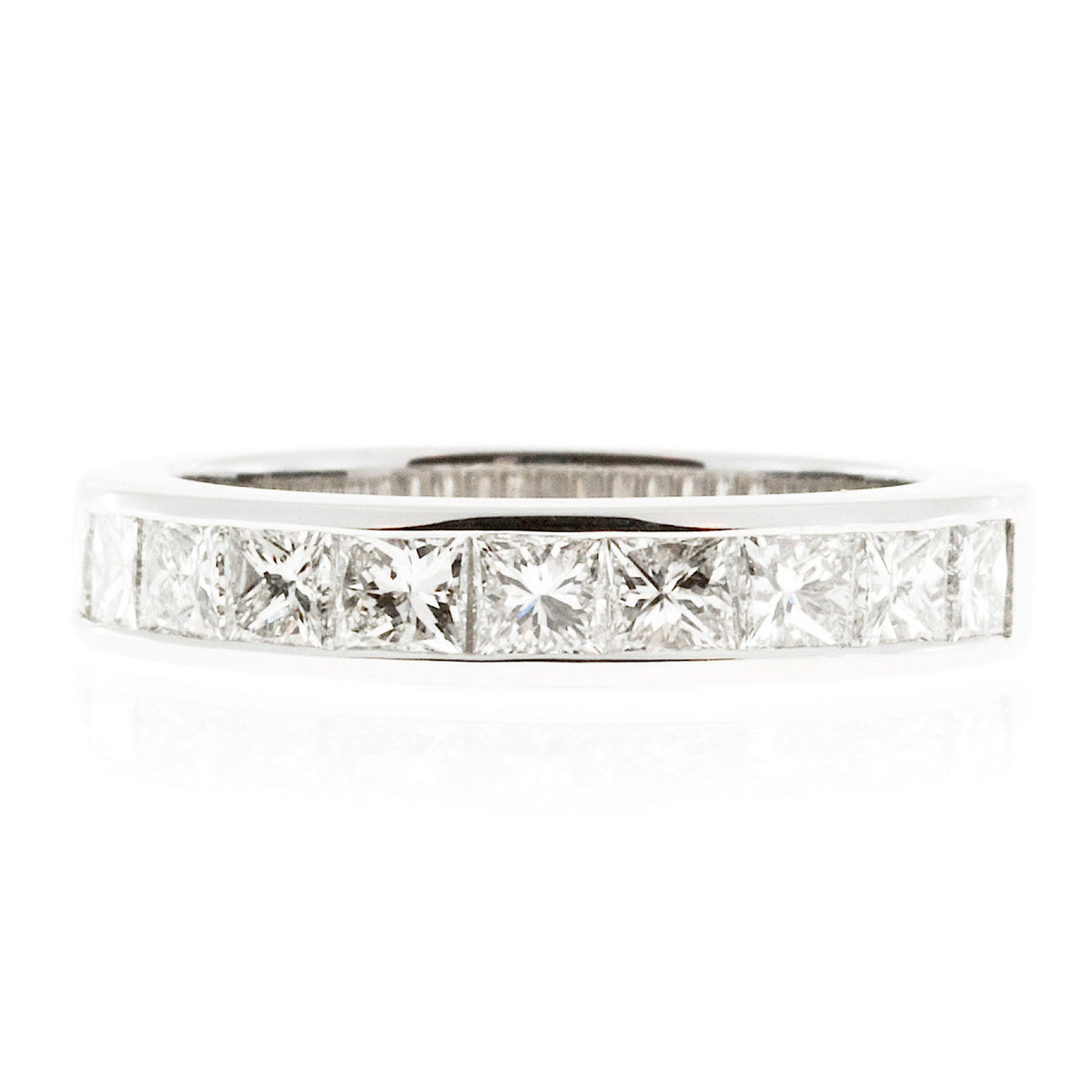 Peter Suchy 11 Princess Cut Diamond 1.25ct Platinum Channel Band Ring – image 3