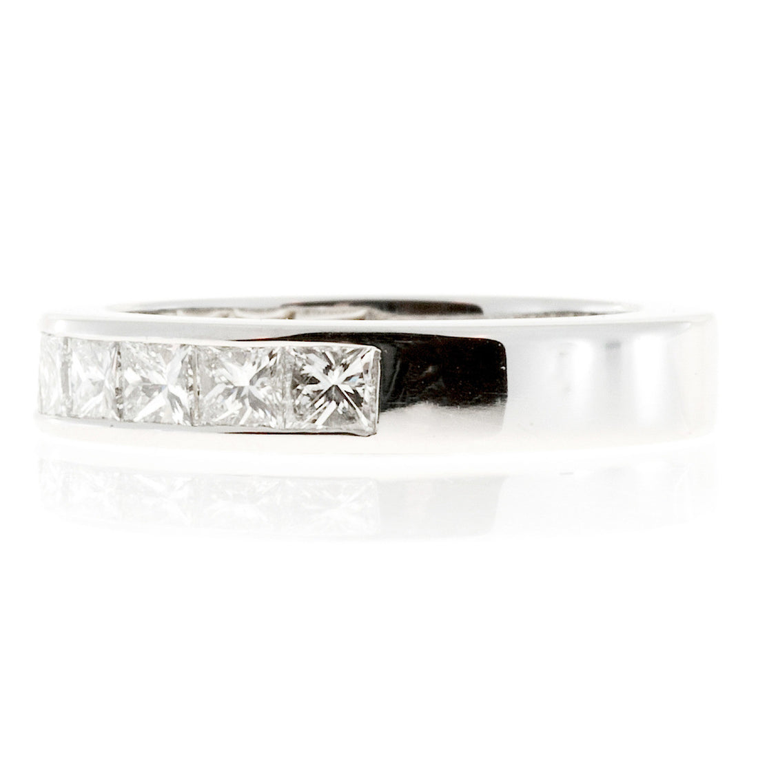 Peter Suchy 11 Princess Cut Diamond 1.25ct Platinum Channel Band Ring – image 4