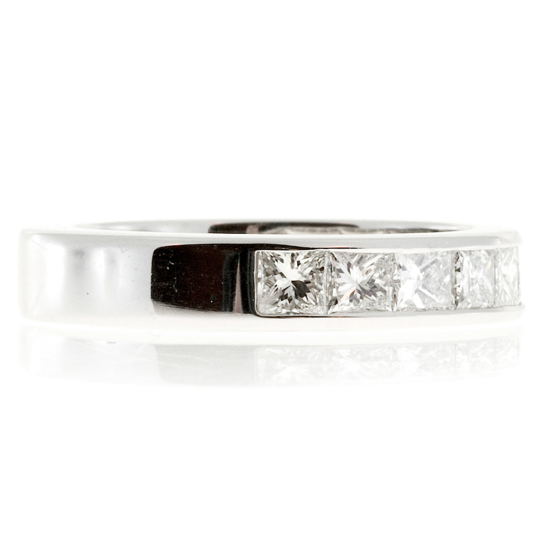 Peter Suchy 11 Princess Cut Diamond 1.25ct Platinum Channel Band Ring – image 5